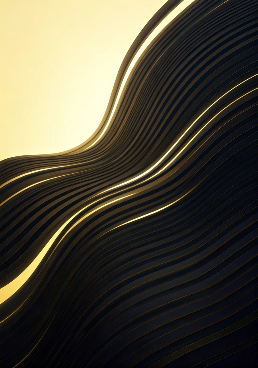 Vibrant Stripes Dance Across a Sunny Yellow Background in Hy...