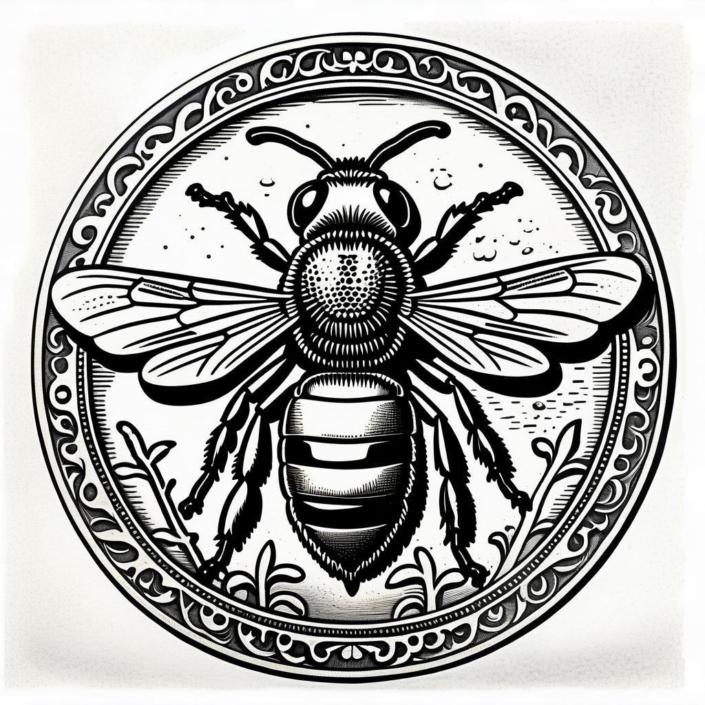 Coin with Bee