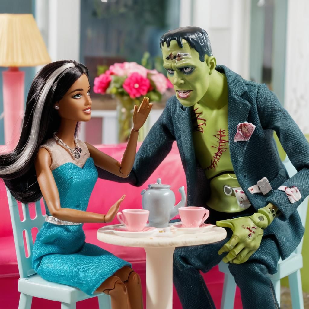 Barbie and Frankenstein Tea Party