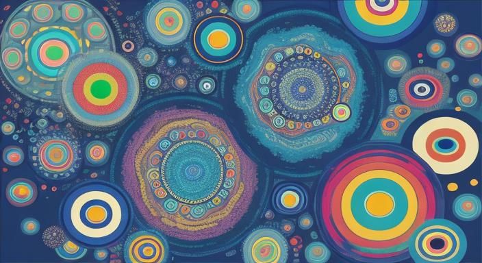 Kaleidoscopic Garden River in Takashi Murakami Style