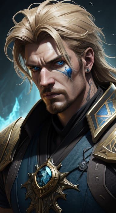 Epic Fantasy Warrior in Majestic Armor