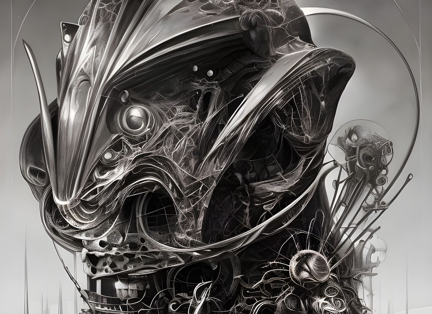 Oracle of Dreaming: Sci-Fi Pencil Sketch