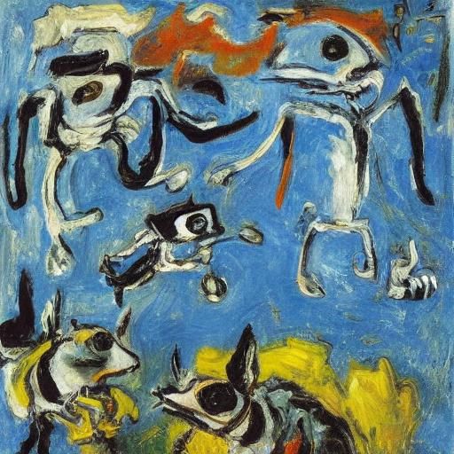 Mice Trio in Expressionist Style