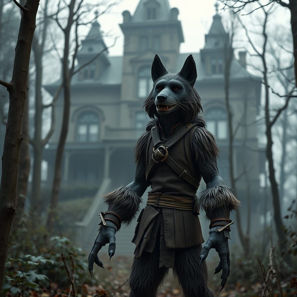 Wolfman in Woods: Aardman Claymation Style