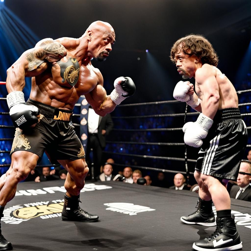 Dwayne Johnson Boxing Peter Dinklage