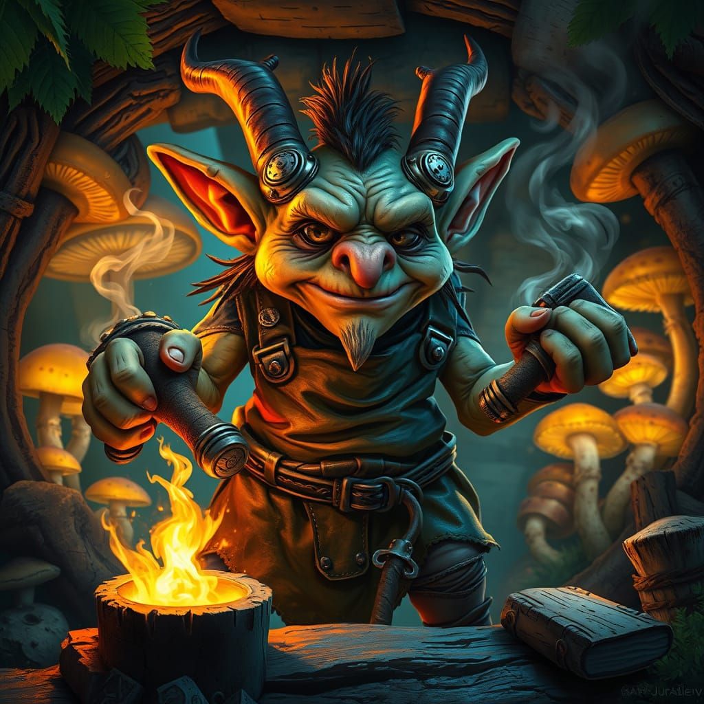 Goblin Blacksmith at Forest Forge