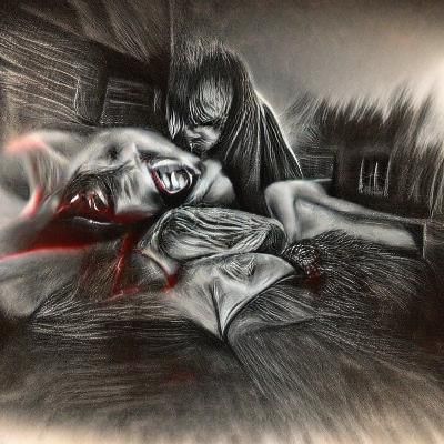 Gothic Vampire Portrait: Dark and Intense