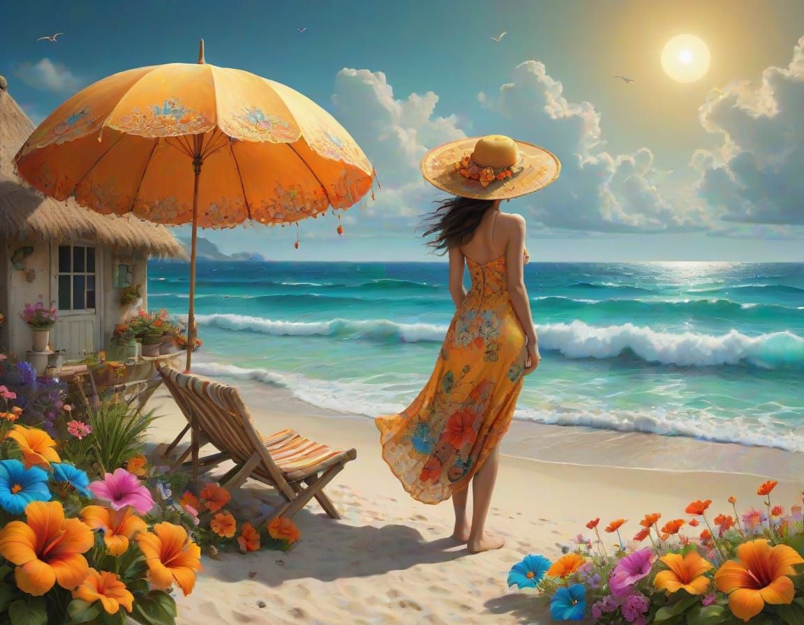 WARM SUNNY BEACH DAY SCENE 1