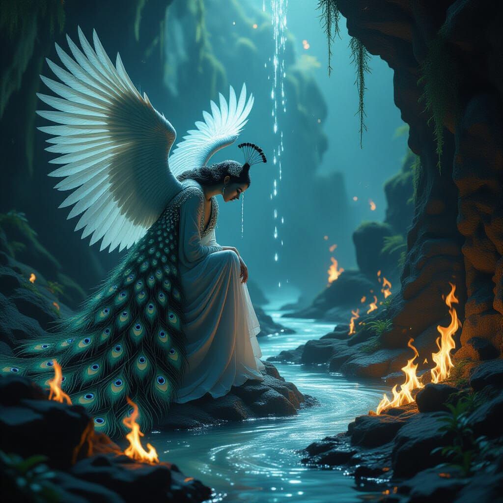 Melek Taus Weeping: A Digital Matte Painting