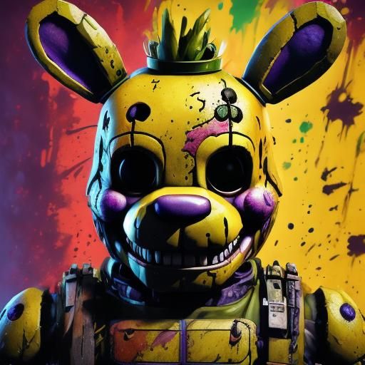 Detailed Matte Painting of Springbonnie in 8K