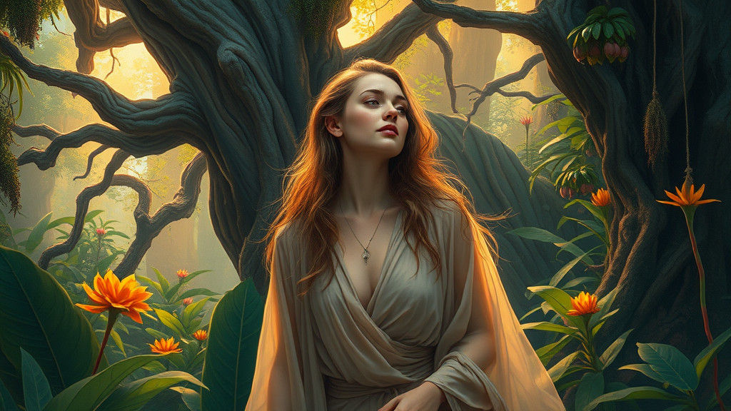 Mystical Woman in Jungle, Gurney Style