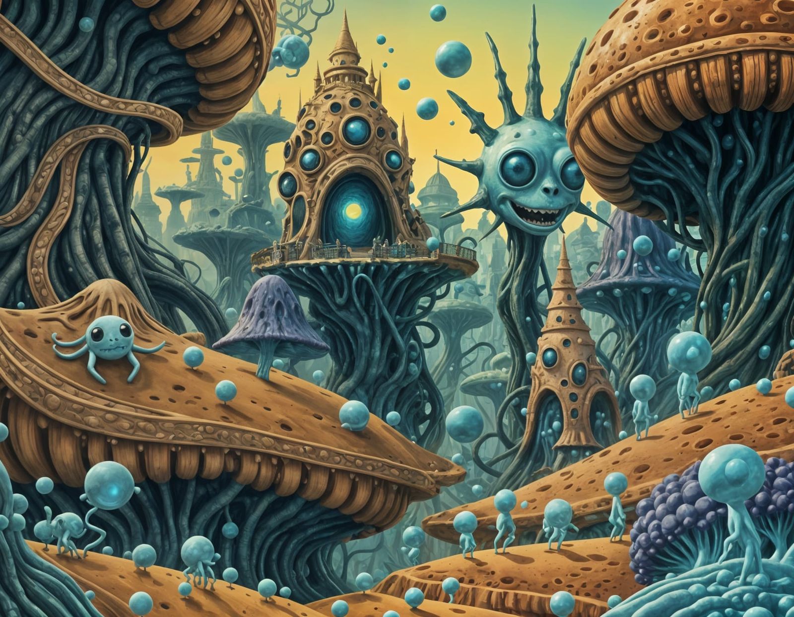 Bizarre Alien World Teeming with Creepy Creatures