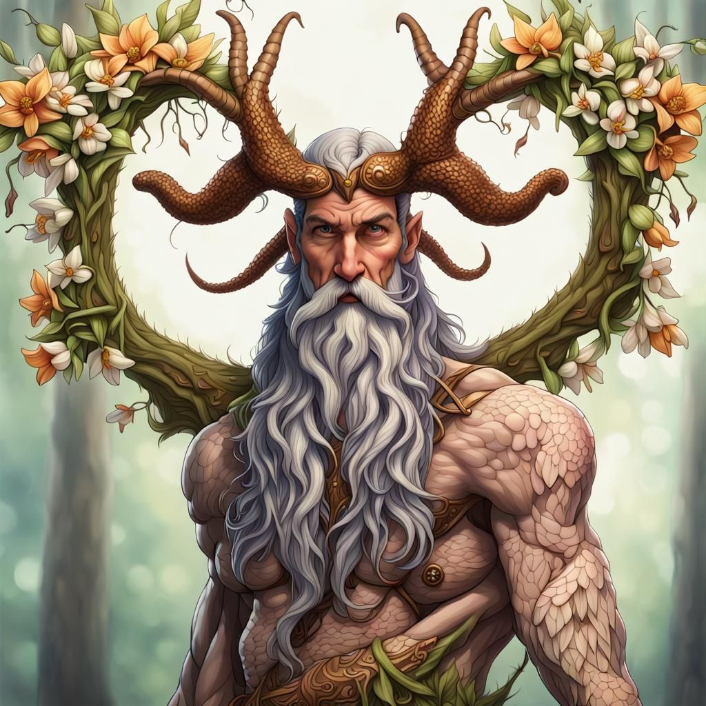 Opalescent Forest Spirit with Fractal Details