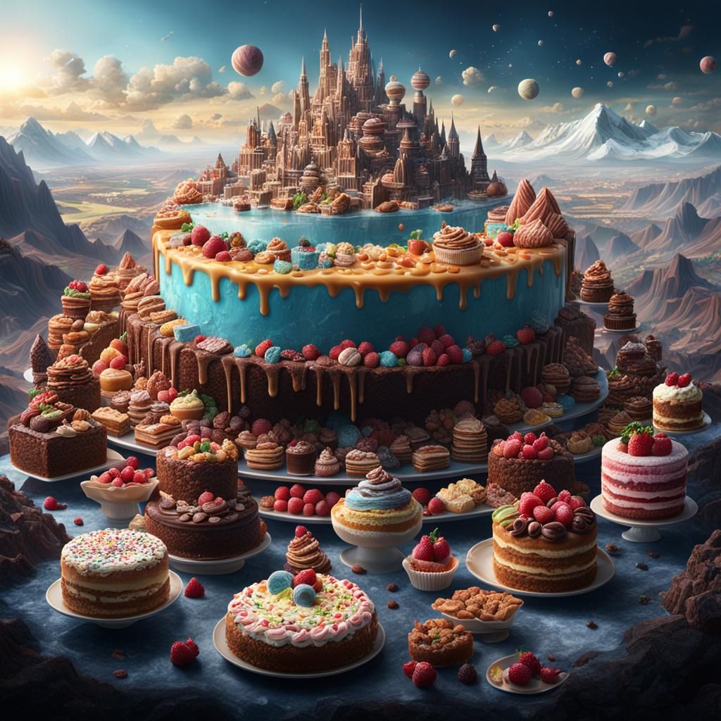 A Dessert World: Epic Digital Matte Painting