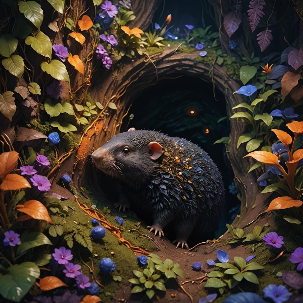 Luxurious Mole Chamber in Detailed Digital Painting
