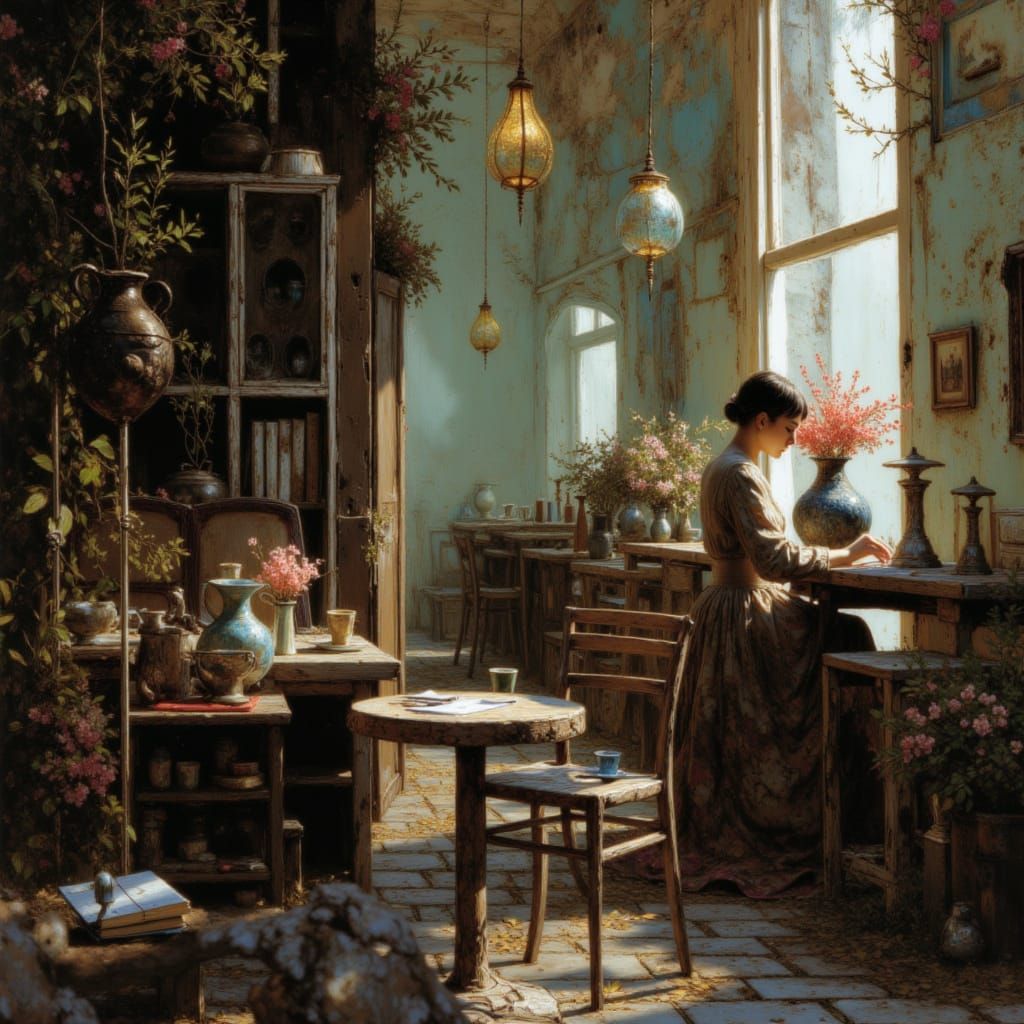 Quiet Café Scene