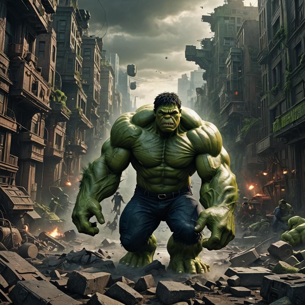 Epic Cinematic Hulk Digital Matte Painting