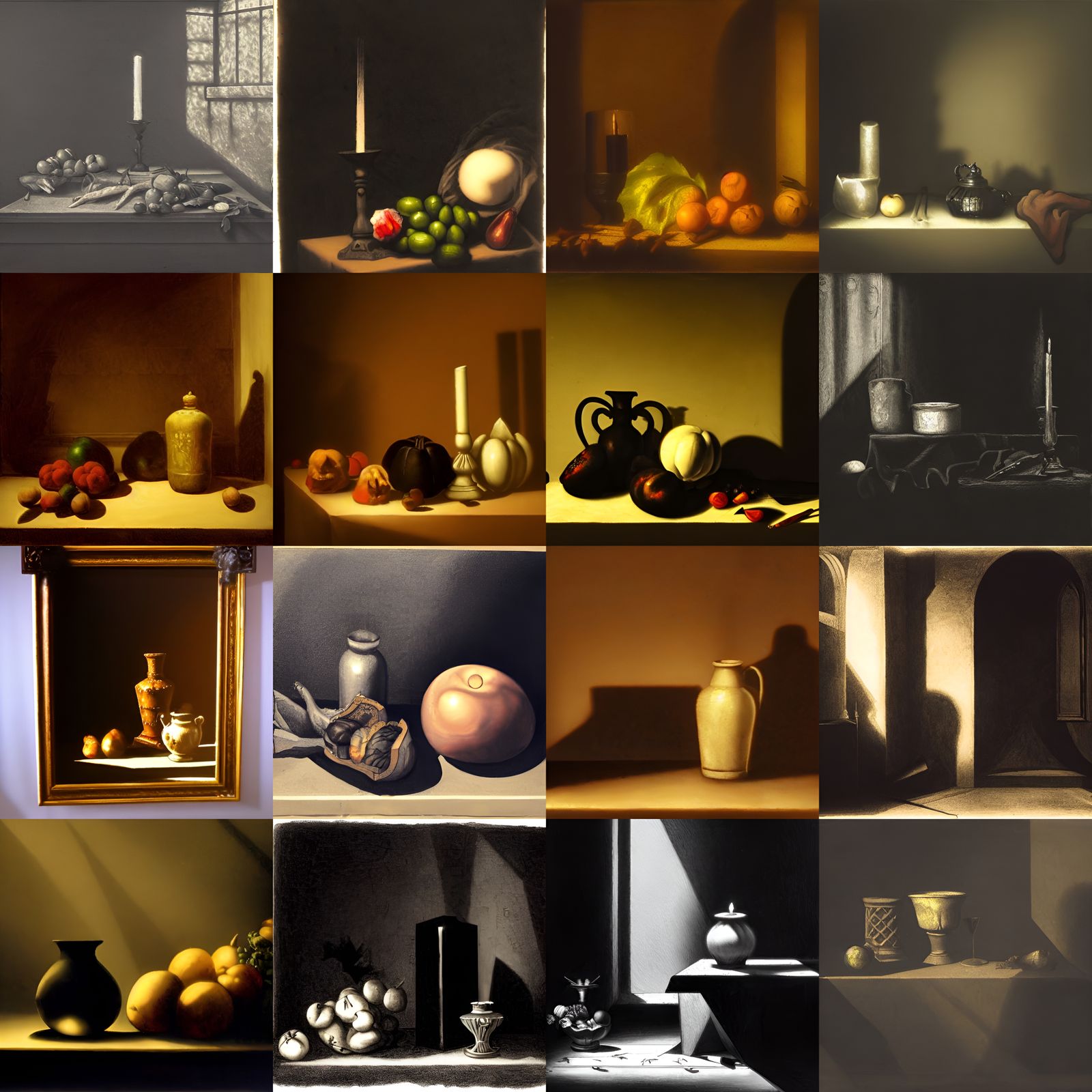 Gothic Still Life with Volumetric Lighting