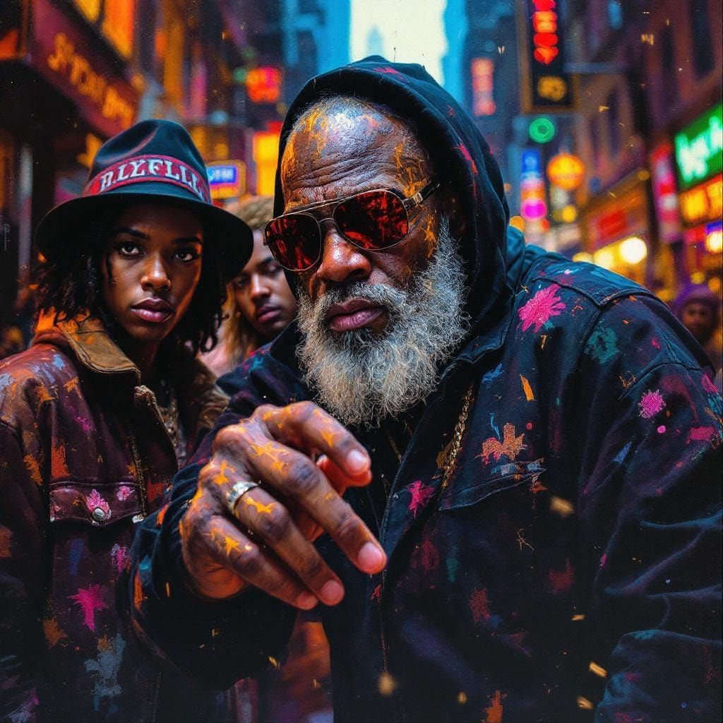 New York Thugs in Gouache Watercolor Style