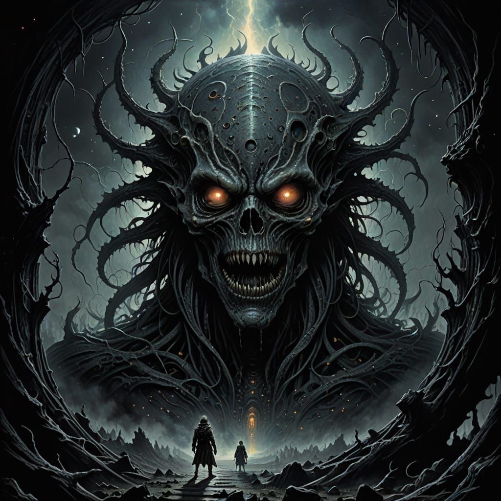 Cosmic Horror Entity in Detailed Oil Painting Style