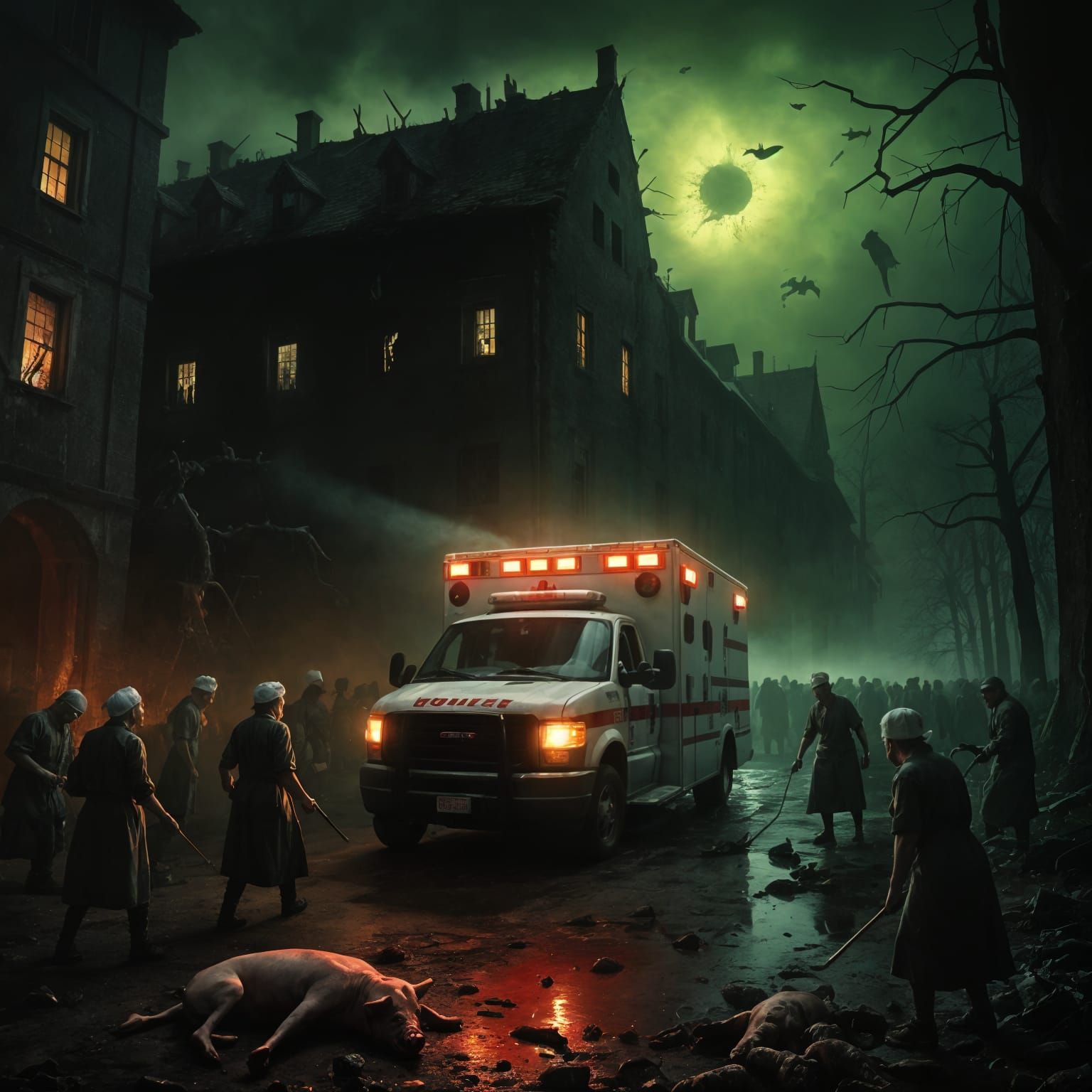 Hell Ambulance with Pig-Men and Nurses