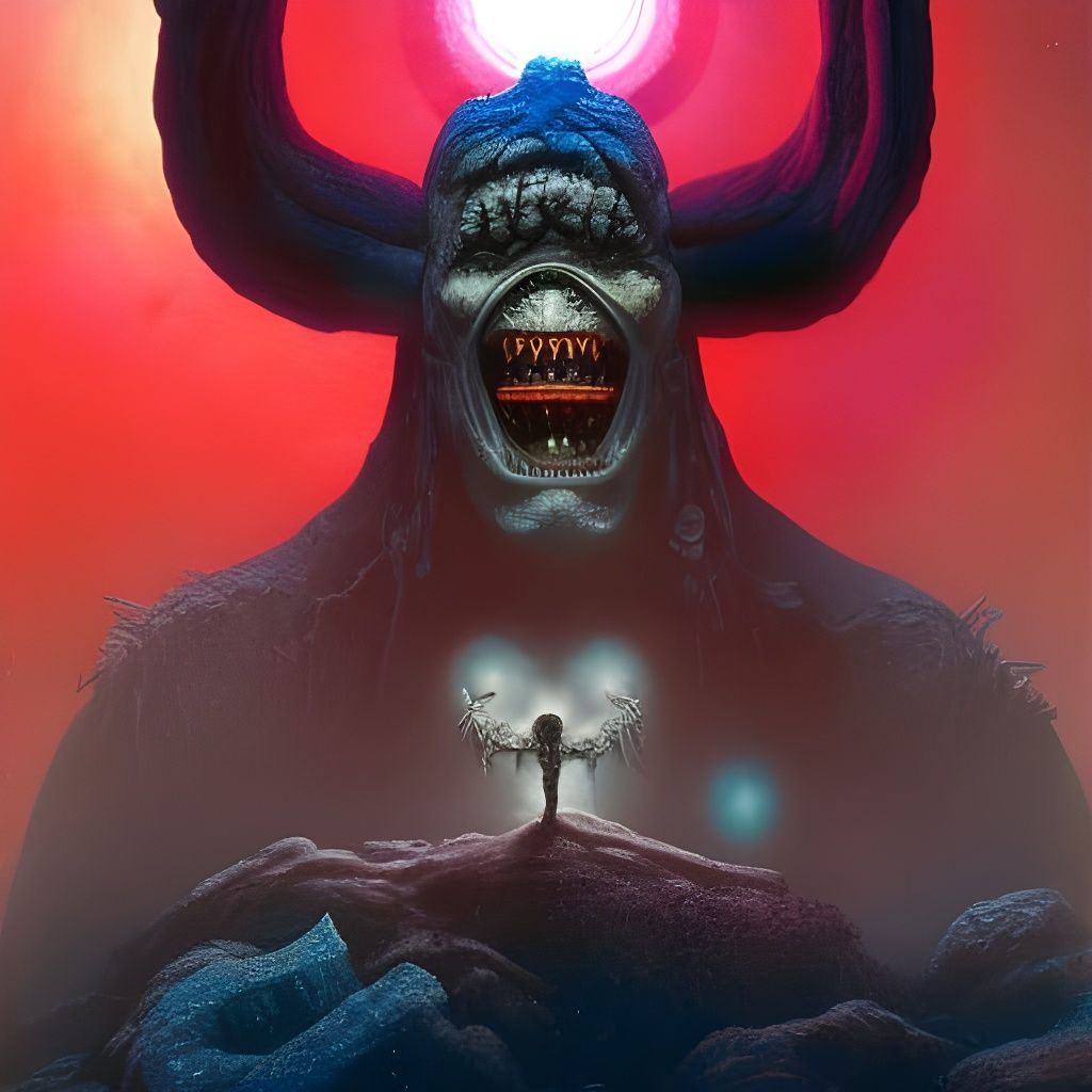 Intricate Demon of Bad Humor: Digital Art