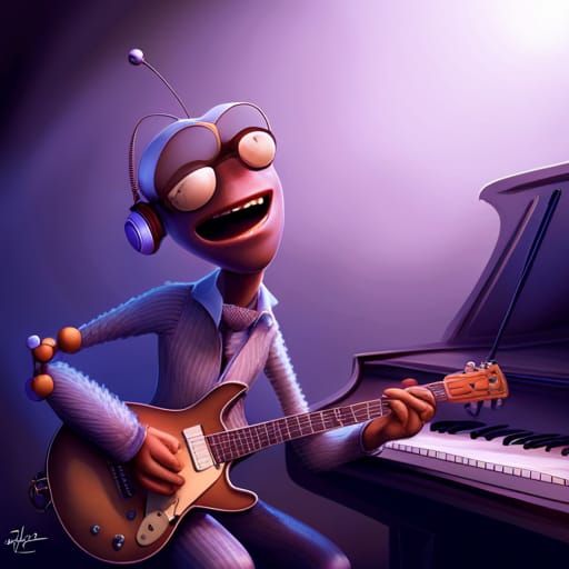 Happy Fly Sings Blues in Jazz Club