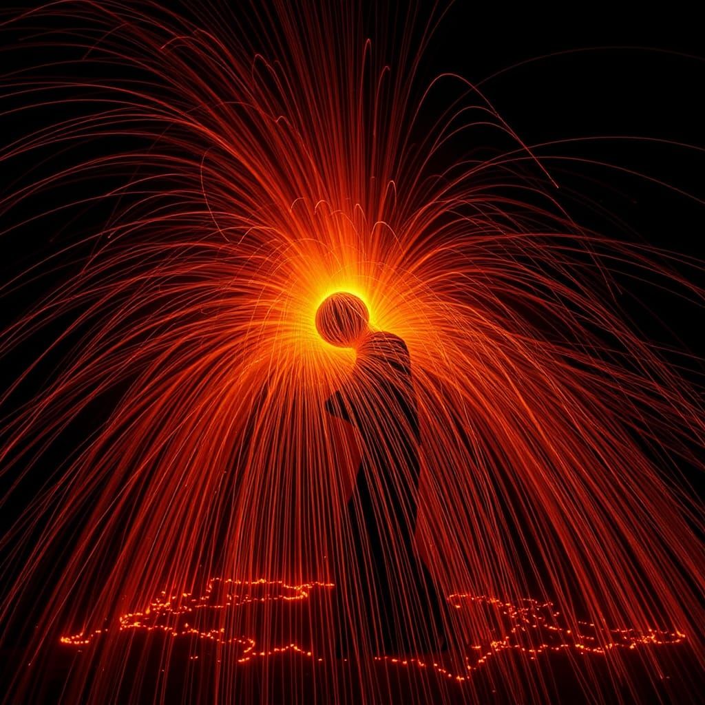 Steel Wool Photography with Pointillist Sparks