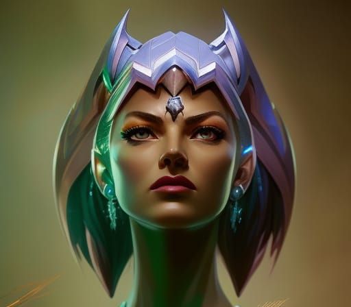 She-Ra Portrait in Art Nouveau Style