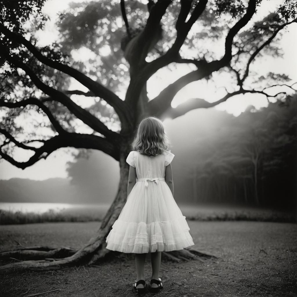 Evocative Childhood Portrait in Somber Tones