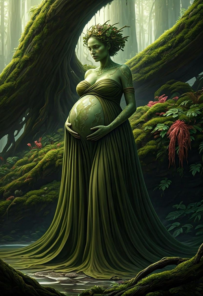 Surreal Hyperrealistic Goddess of Earthly Abundance