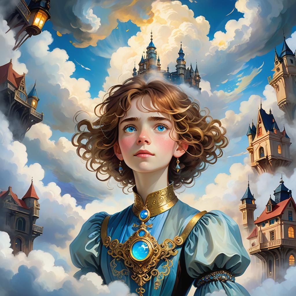 Sophie and Howl's Moving Castle Portrait in Ghibli Style