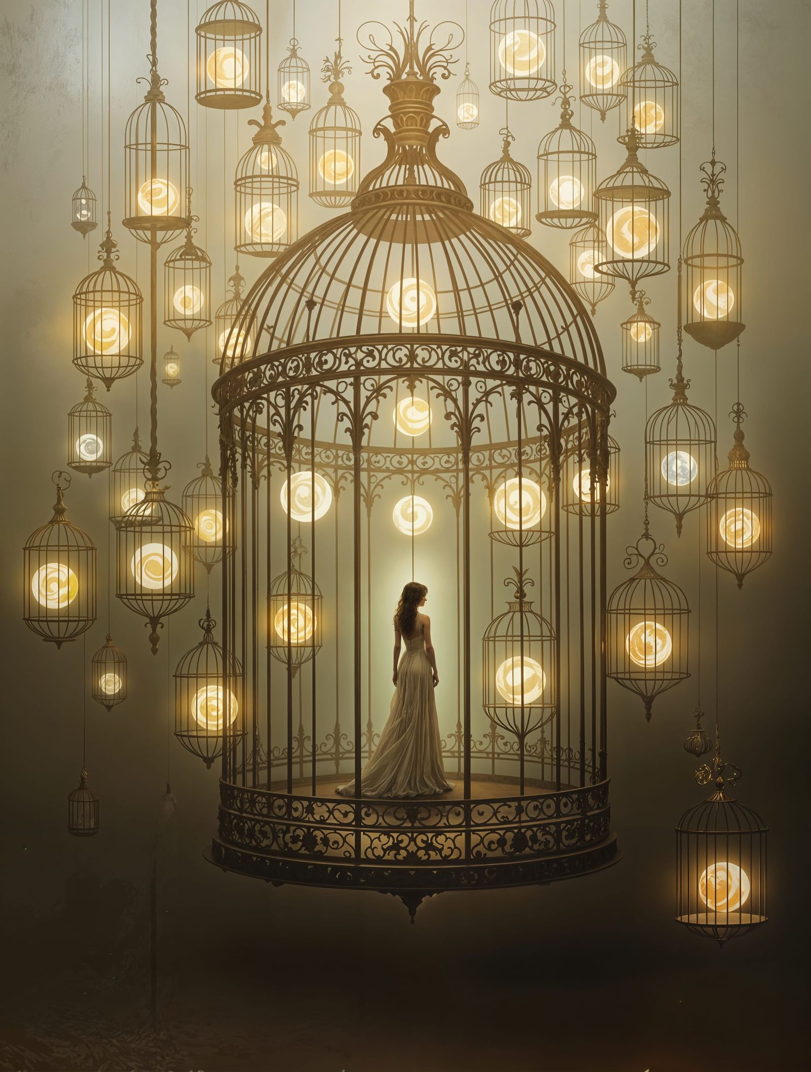 The Curator of Forgotten Memories in Whimsical Digital Paint...