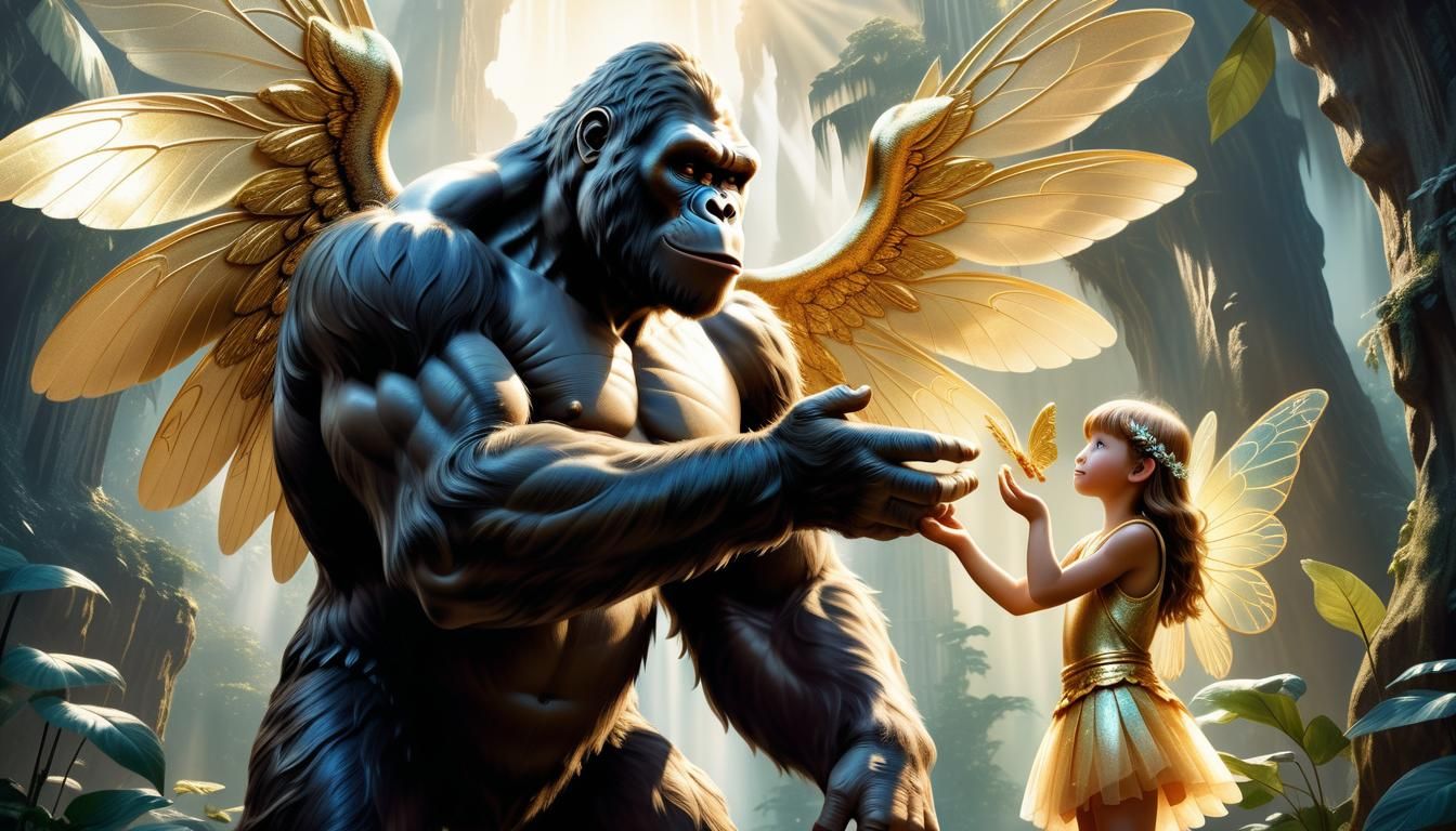 King Kong and Fairy in Surreal Macro Photograph