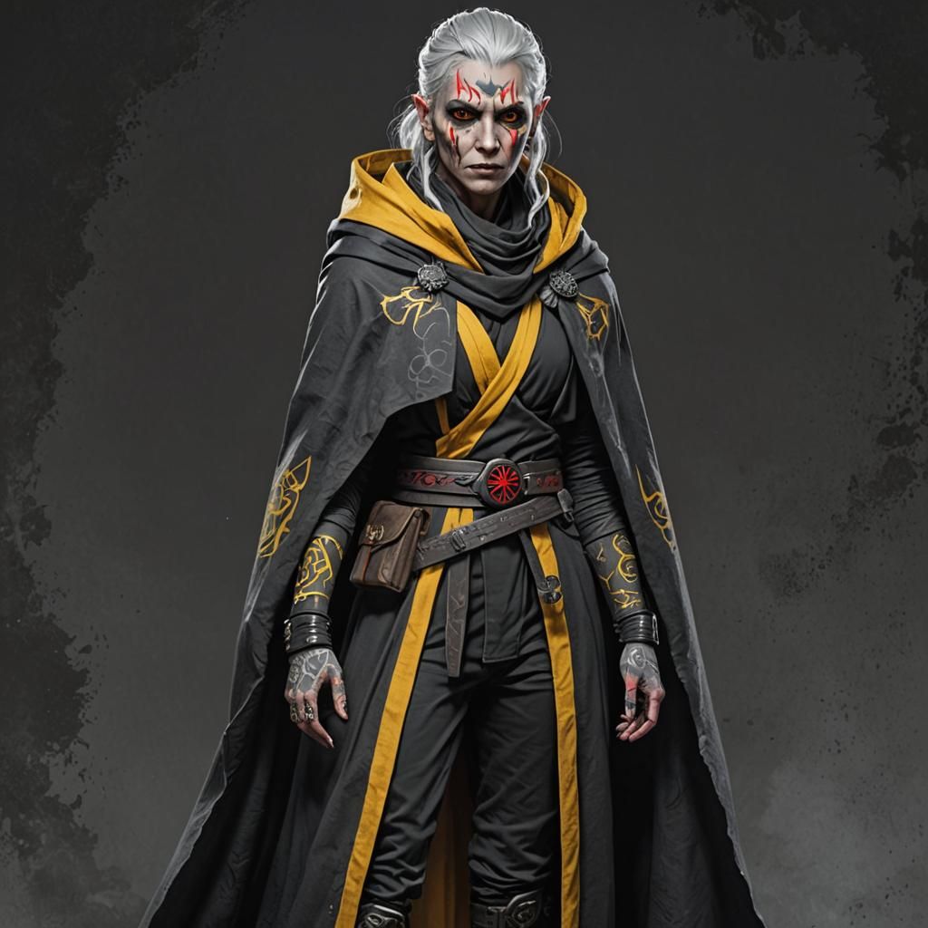 Young Female Sith with Dathomir Witch Tattoos