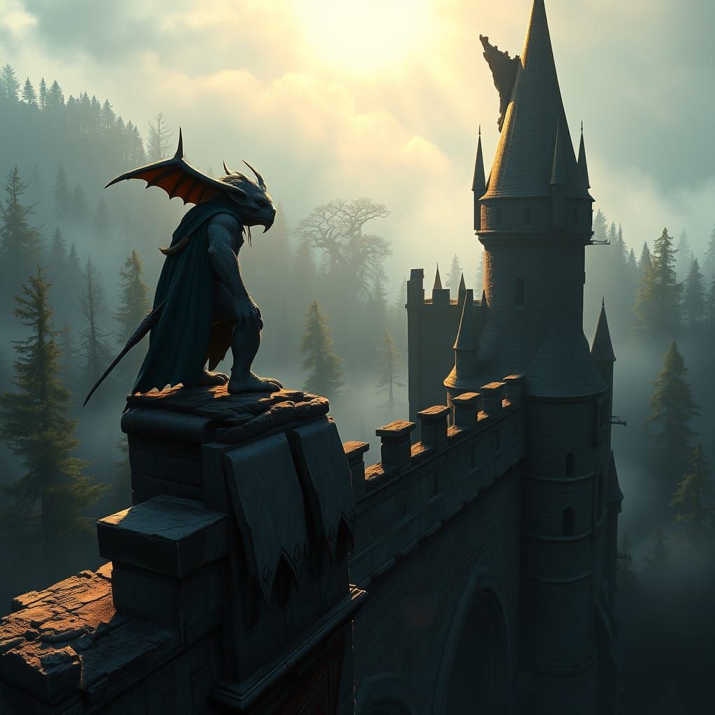 Goblin Overlord Surveys Dark Kingdom from Hogwarts Castle Ru...