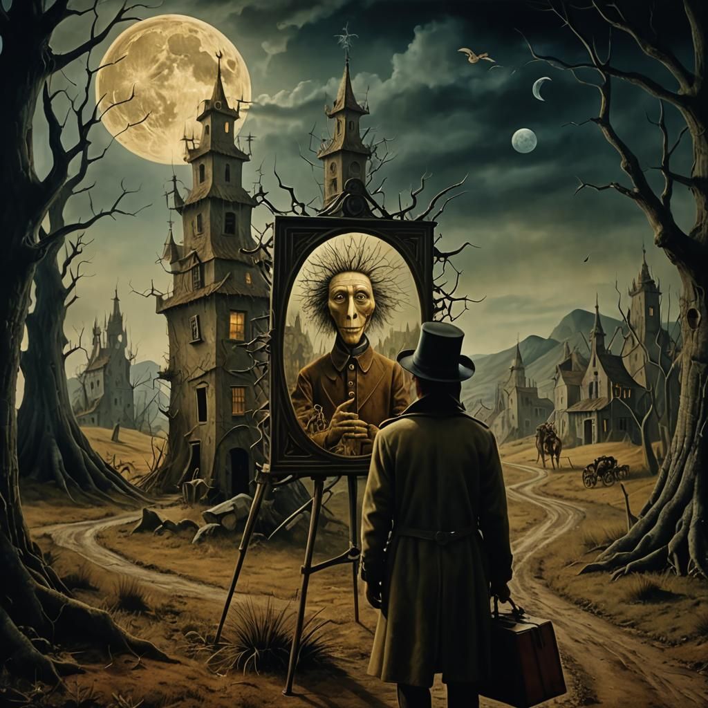 Android Moonscapes in Jasnikowski Style