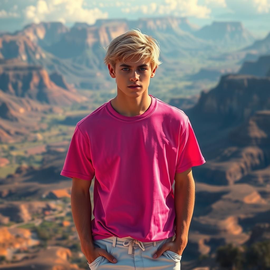 Sweeping Landscape with Pink: Inspired by Syd Mead