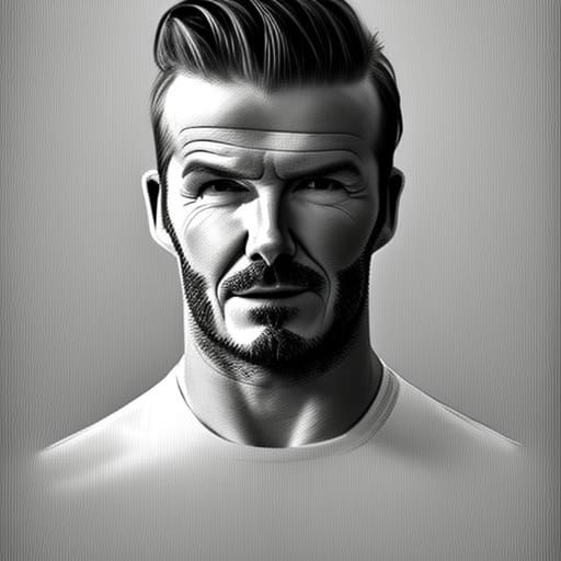 David Beckham Portrait in Artstation Style