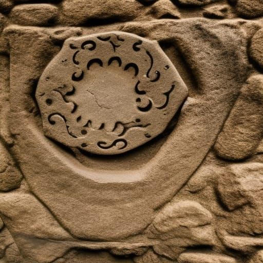 An ancient calander carved on a stone