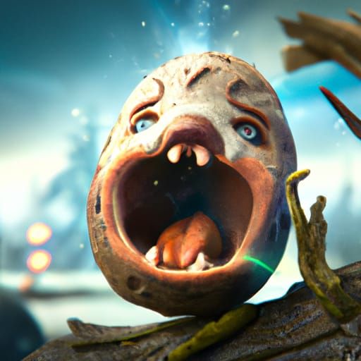 Screaming Potato: Detailed Matte Painting