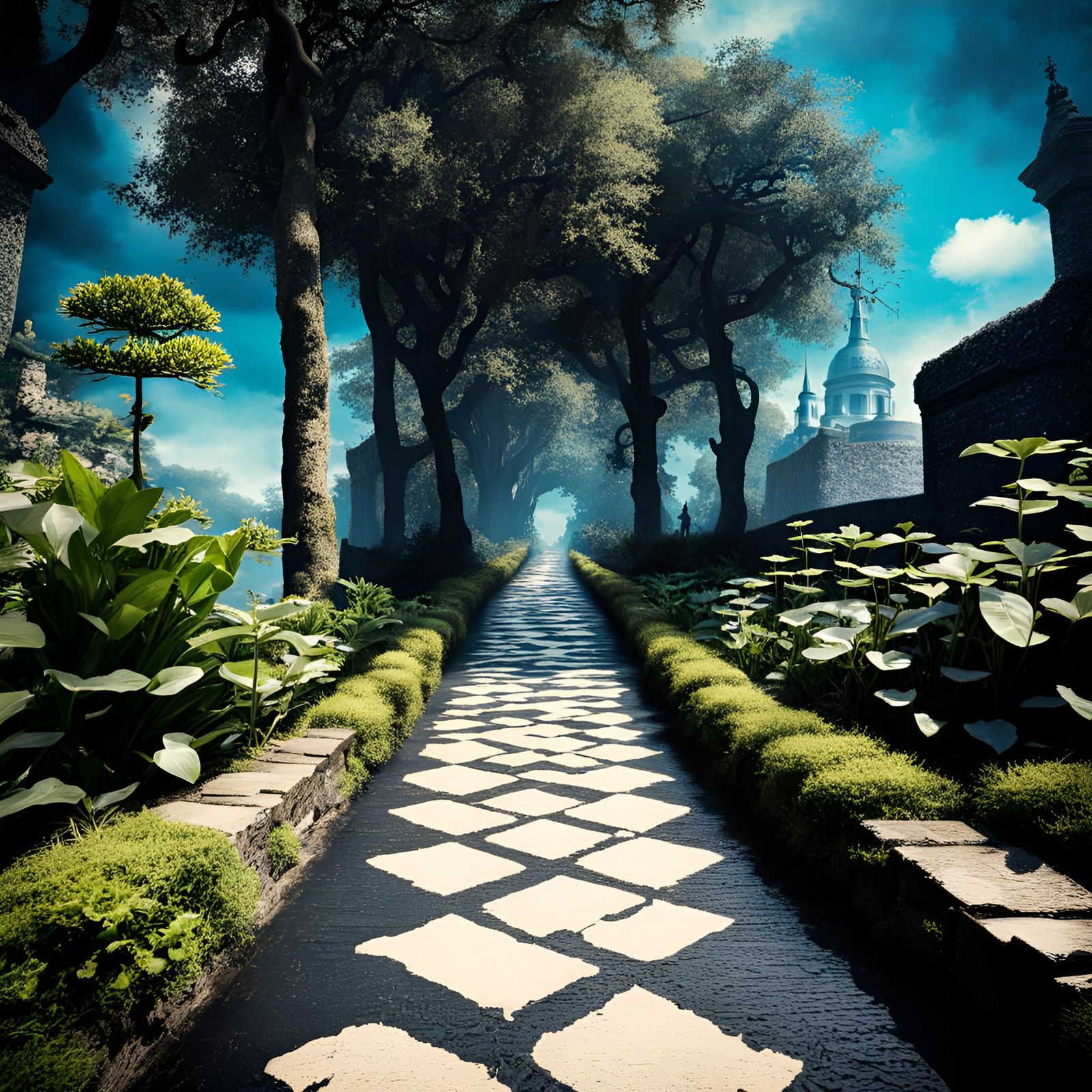 Alice in Wonderland: Vintage Grunge Dark Fantasy