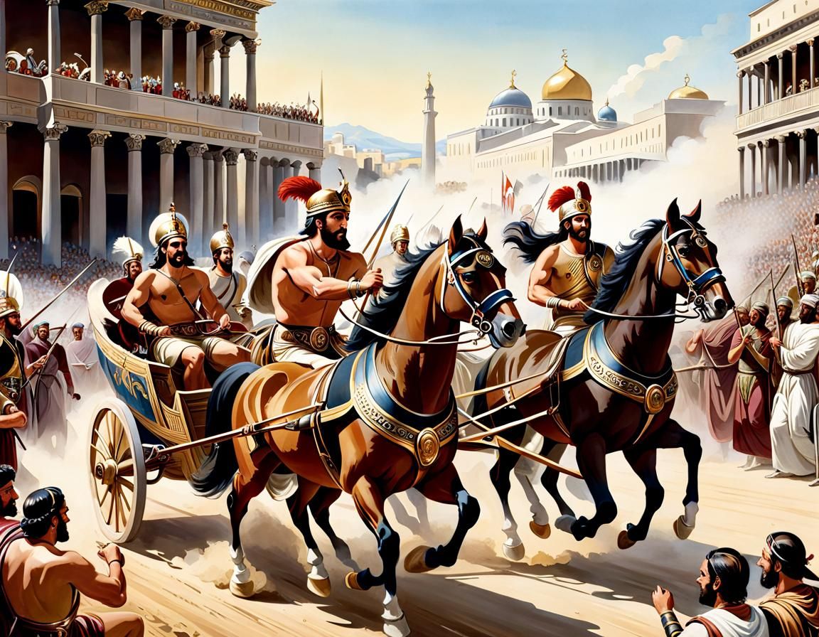 Chariot race in Byzantium