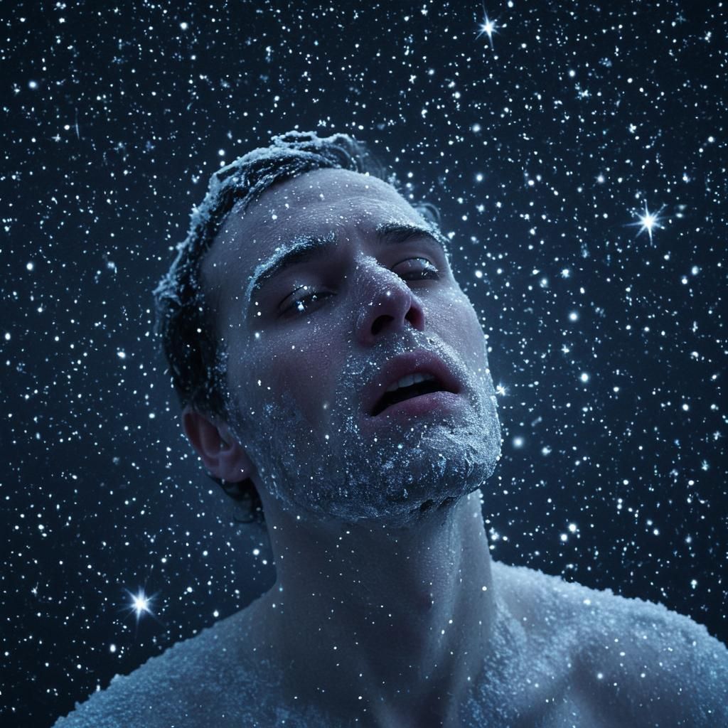 Desolate Stargazer: A Cold Night Sky