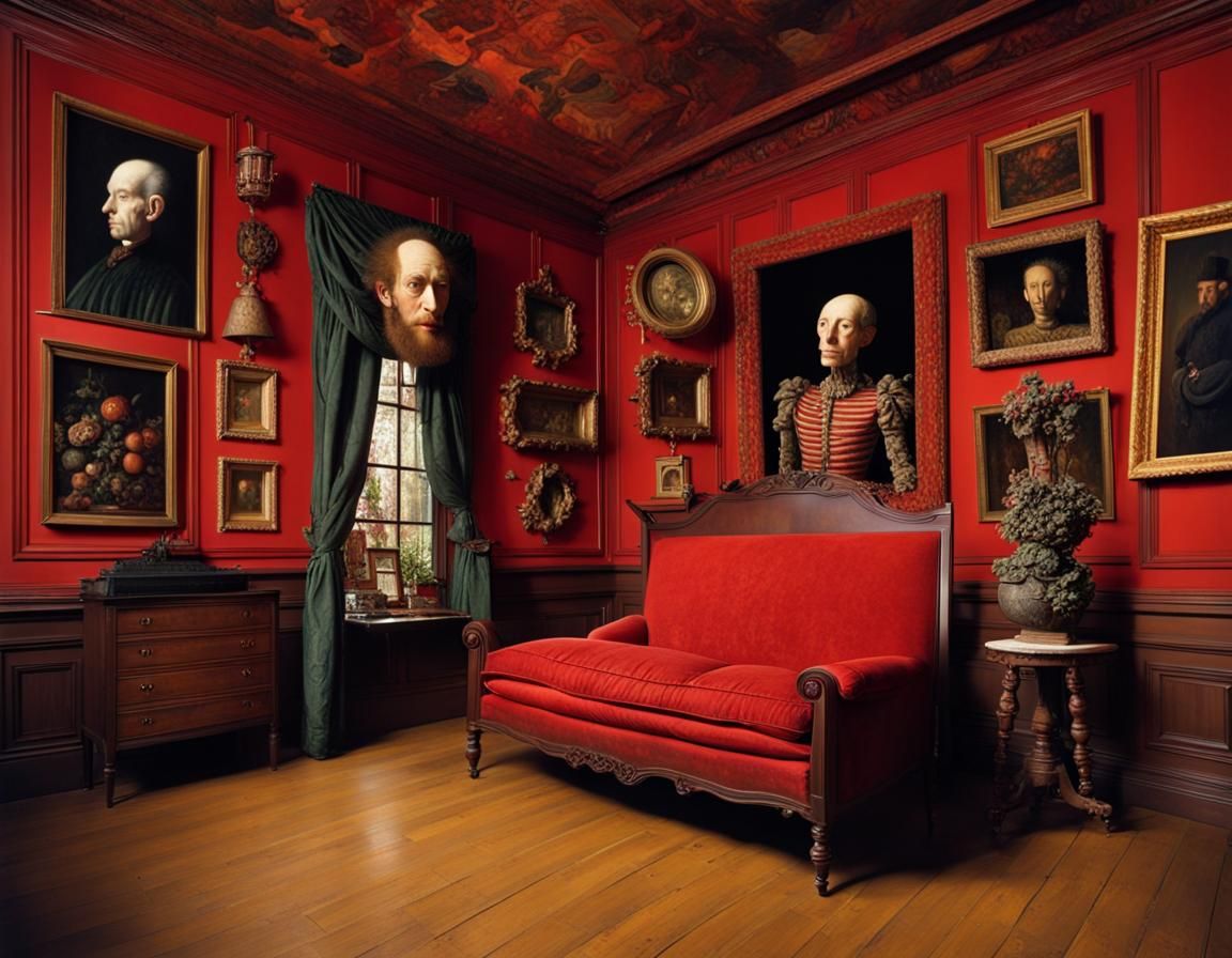 Style Unusual Red Room