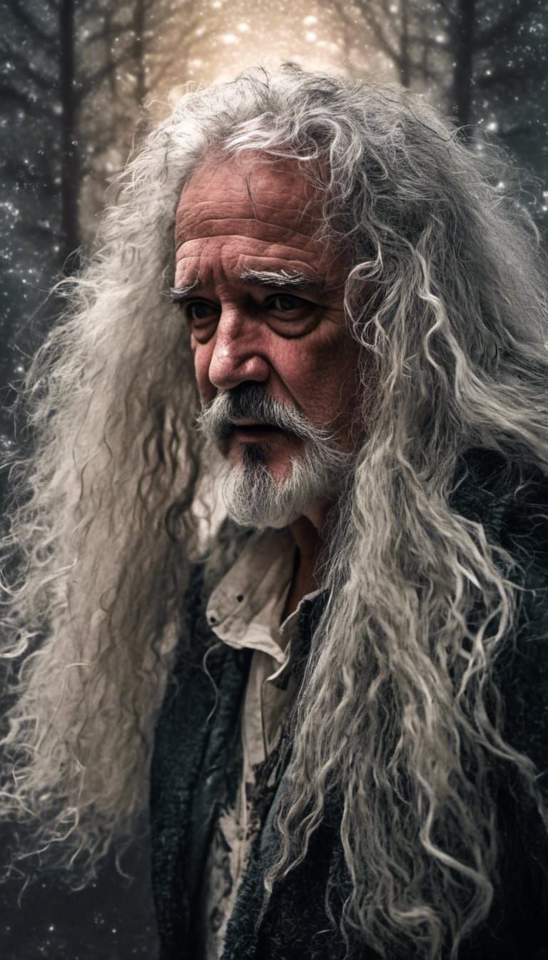 Epic Cryptid Self-Portrait in Digital Matte Style