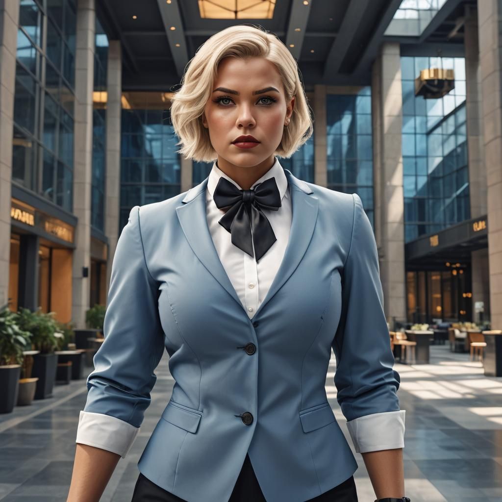 Intricate Portrait of Woman in Business Attire