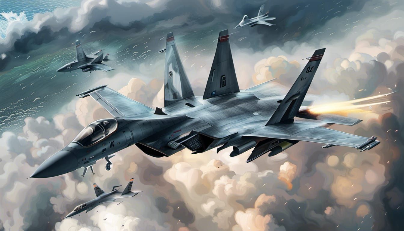 Aerial Confrontation: Su-30 vs MQ-9A in Digital Art