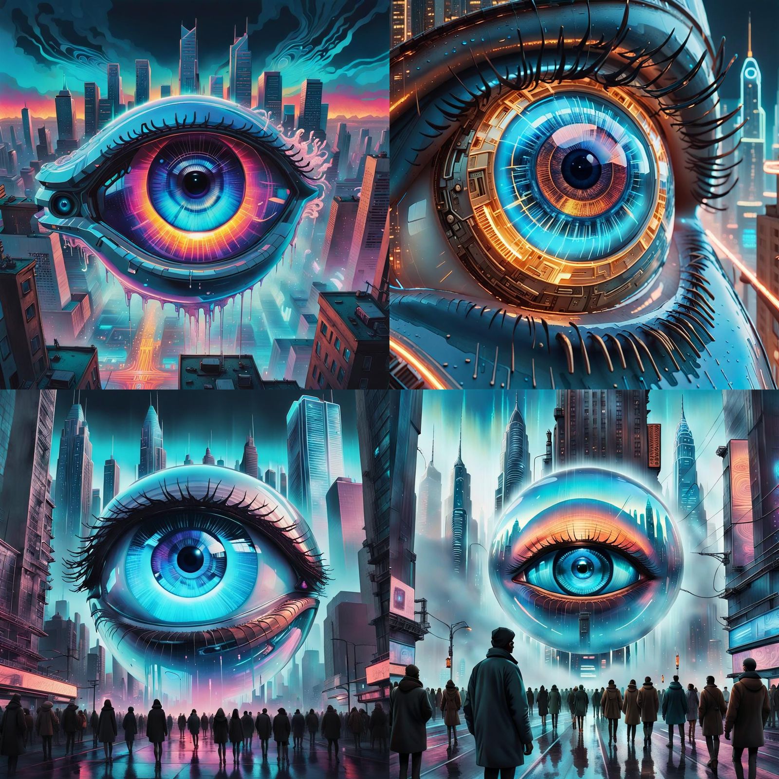 Dystopian Electronic Eye Controls Society: Vintage Style