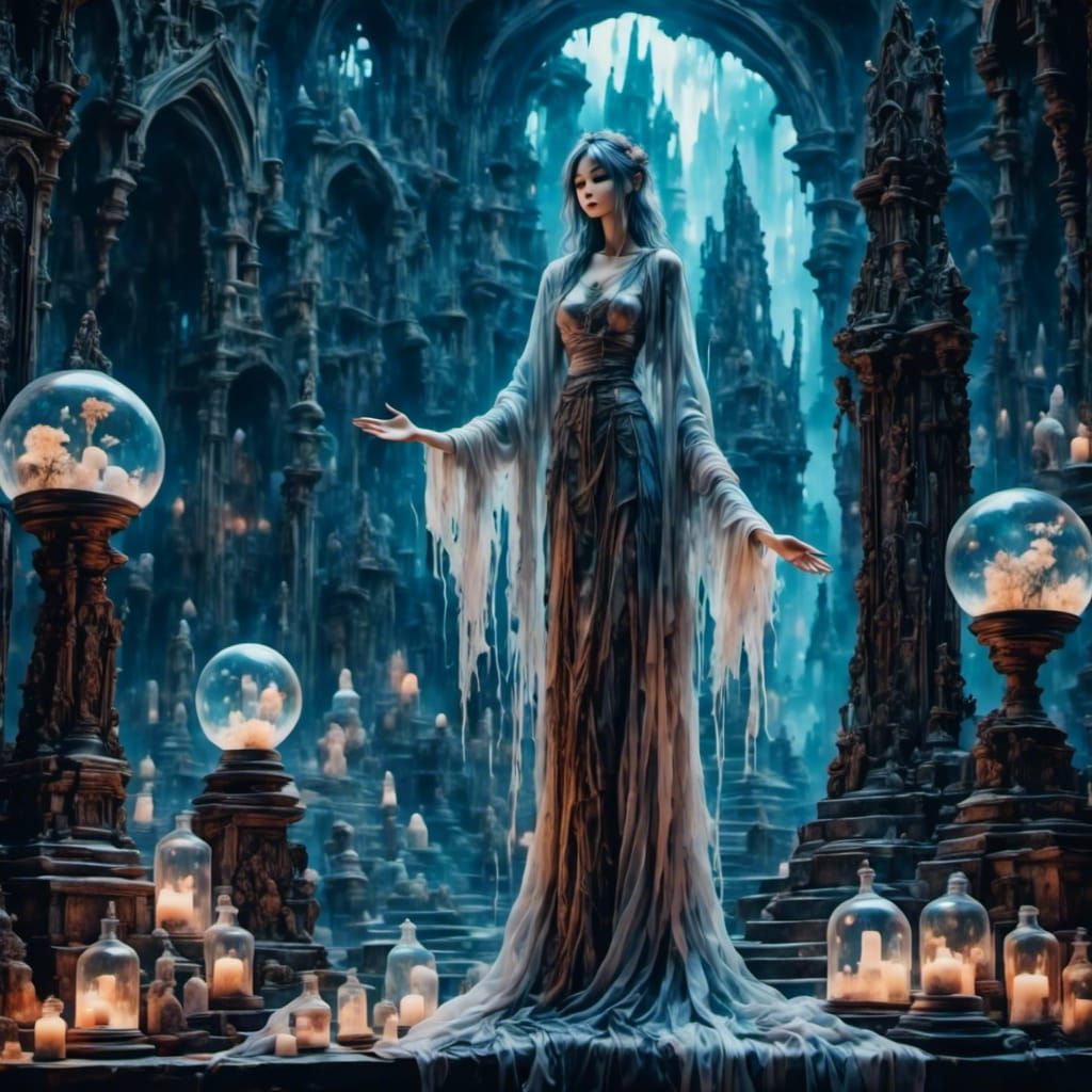 Ghostly Lich Lord of the Mountain Graveyard